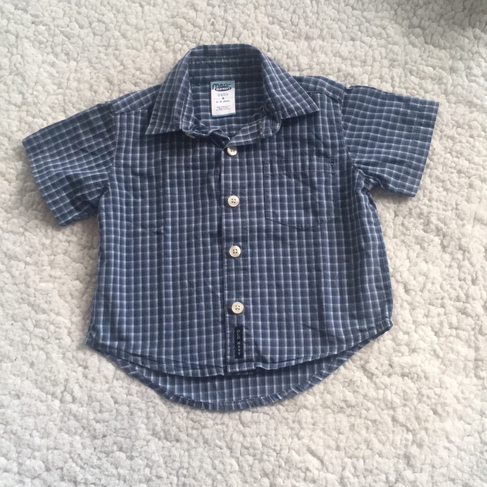Old Navy plaid Baby Boy button up T Shirt